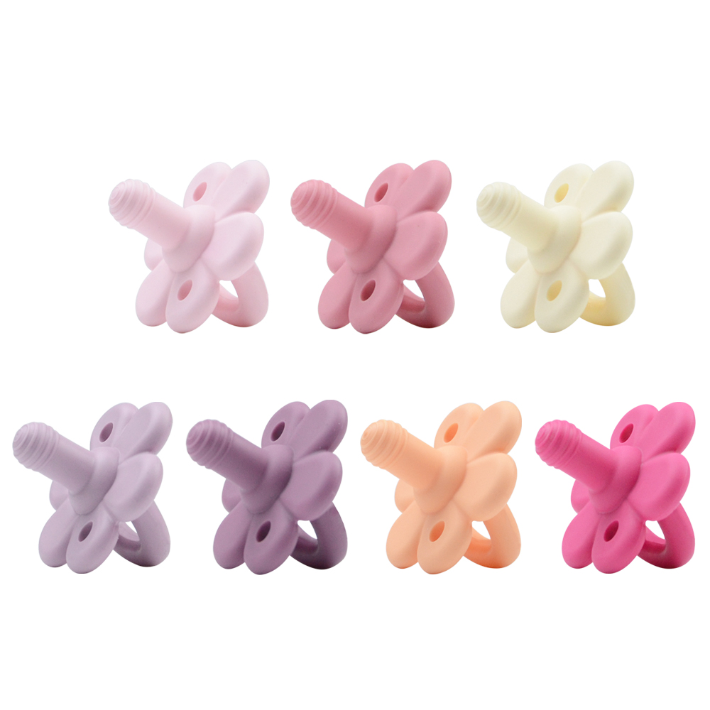 Silicone flower-shaped pacifier