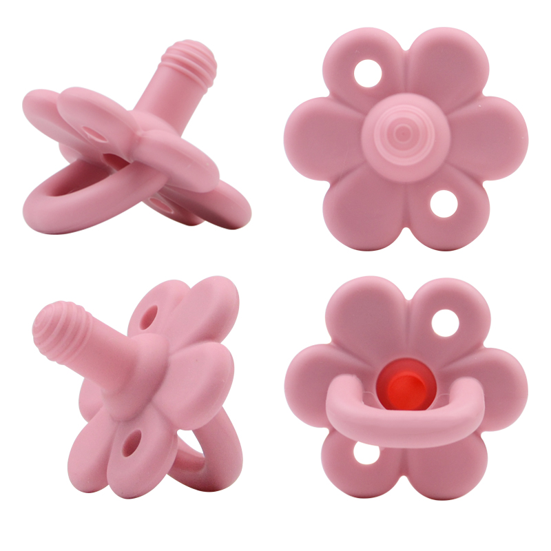Silicone flower-shaped pacifier