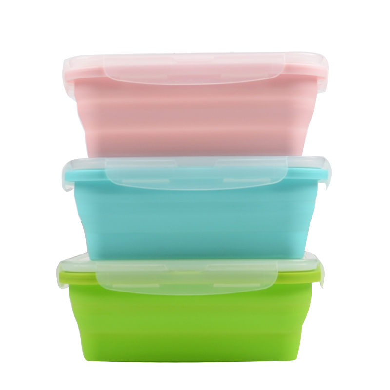 Silicone foldable lunch box