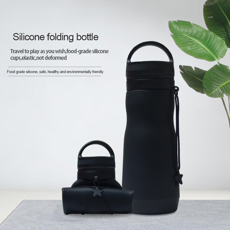 Portable silicone foldable bottle