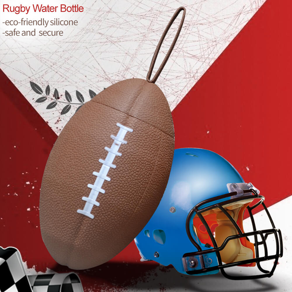 Silicone rugby water bottle