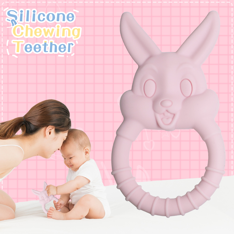 Silicone rabbit teether