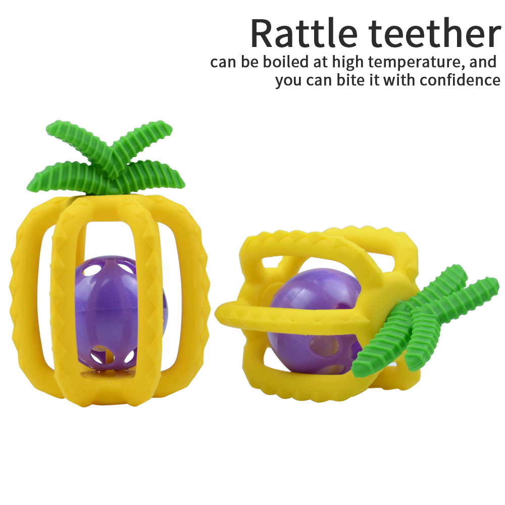 Pineapple rattle teether