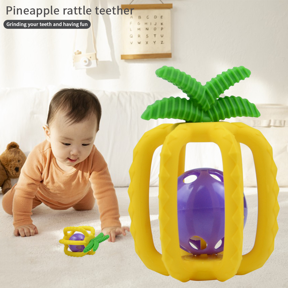 Pineapple rattle teether
